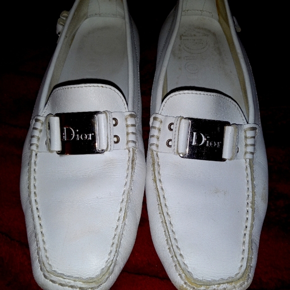 Dior Shoes | Mens Size 8 Authentic Christian Dior Loafers | Color: White | Size: 8 | Lanikakidd's Closet
